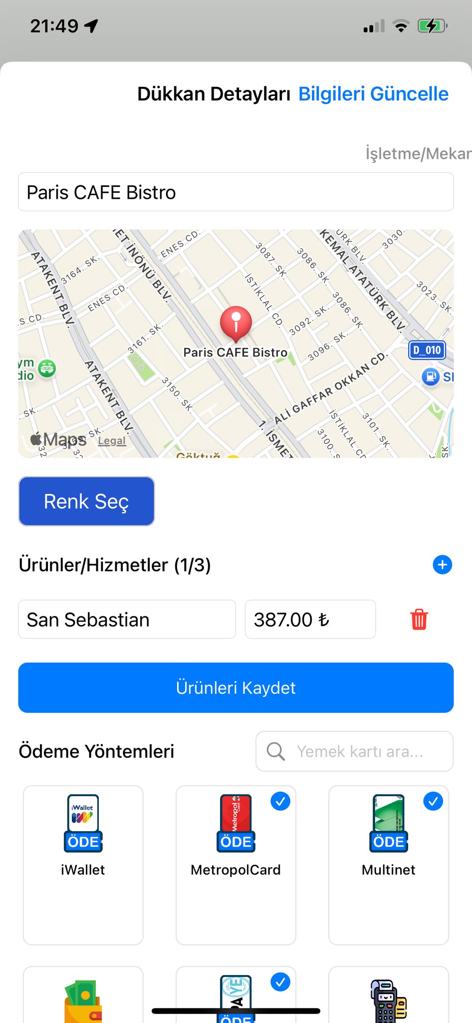 Kartla Yemek Screenshot 3 - Yemek kartı geçen kafeler ve restoranlar