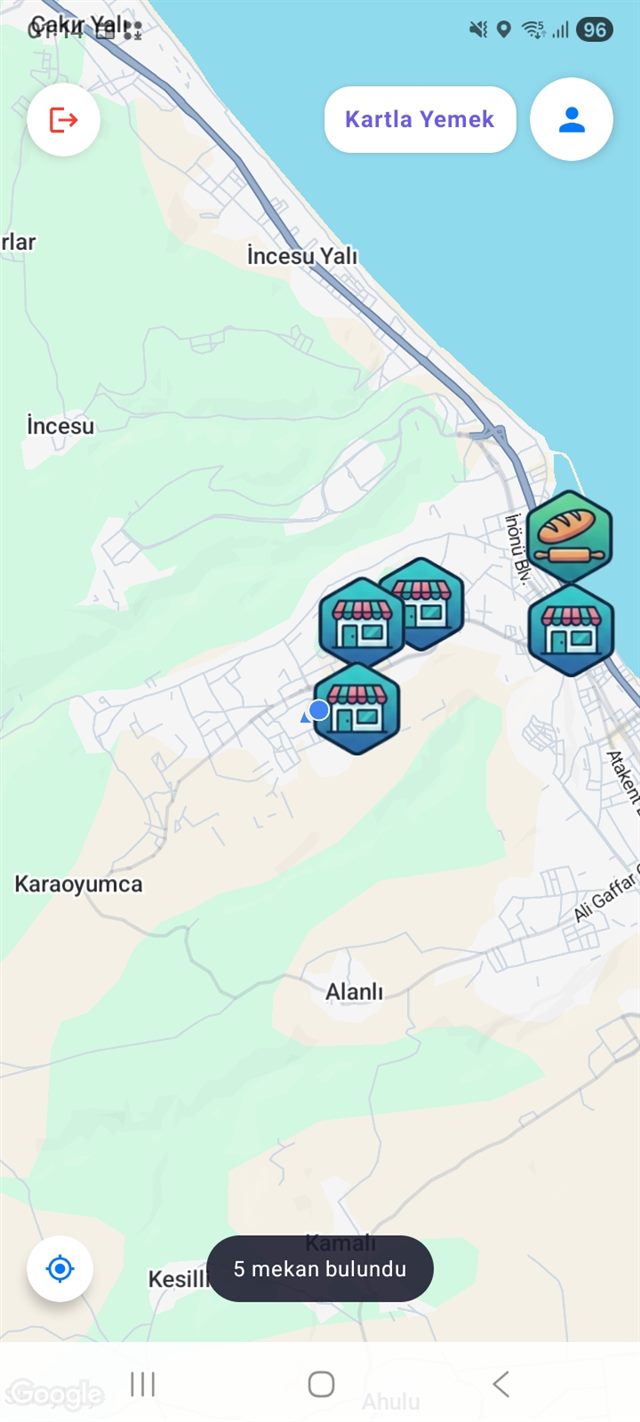 Kartla Yemek uygulama ekranı 10