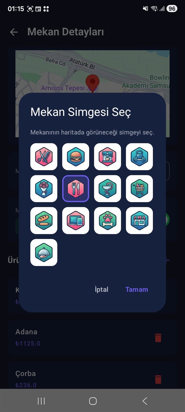 Kartla Yemek uygulama ekranı 13